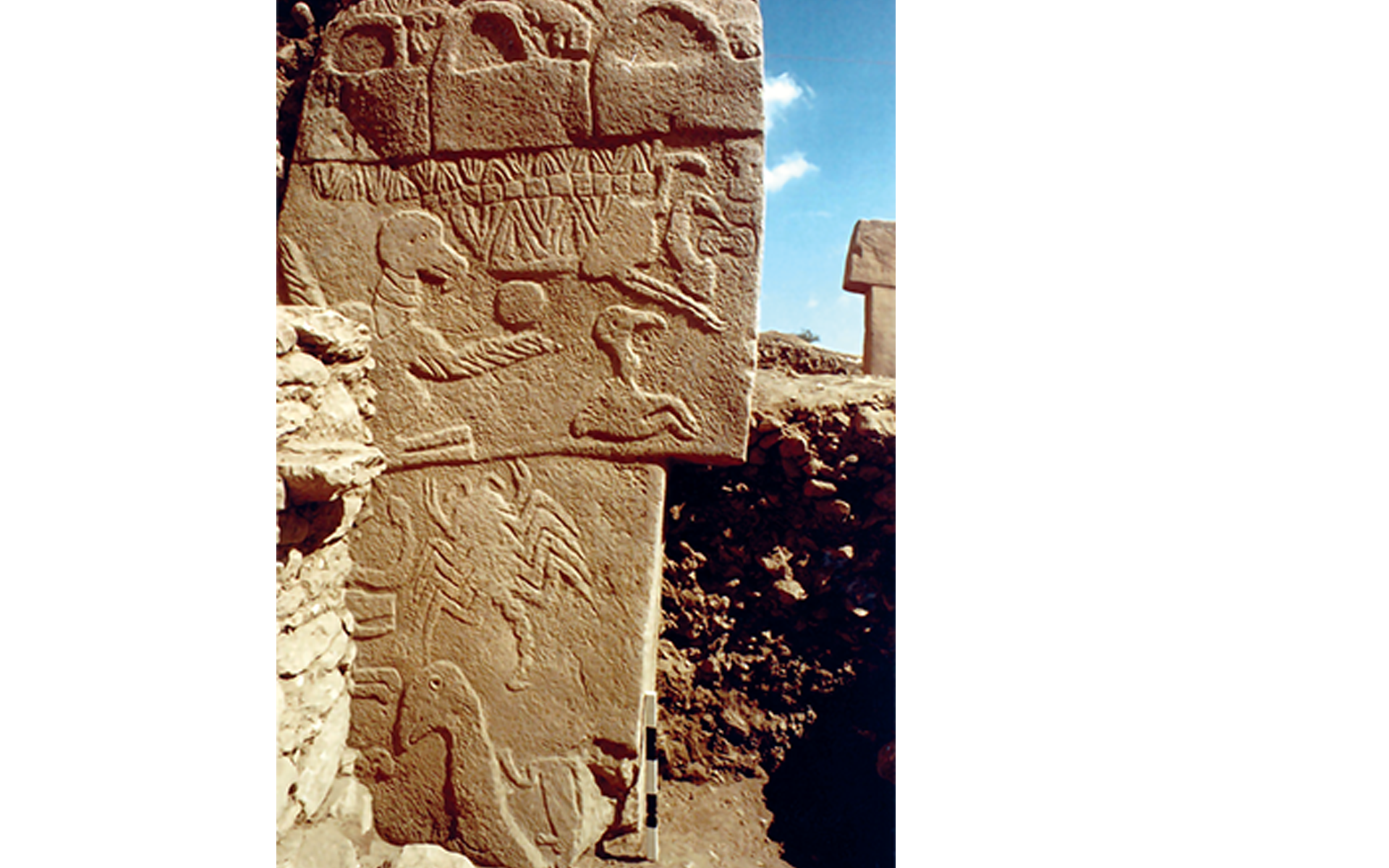 10-foot (3-meter) high pillar 10-foot (3-meter) high pillar